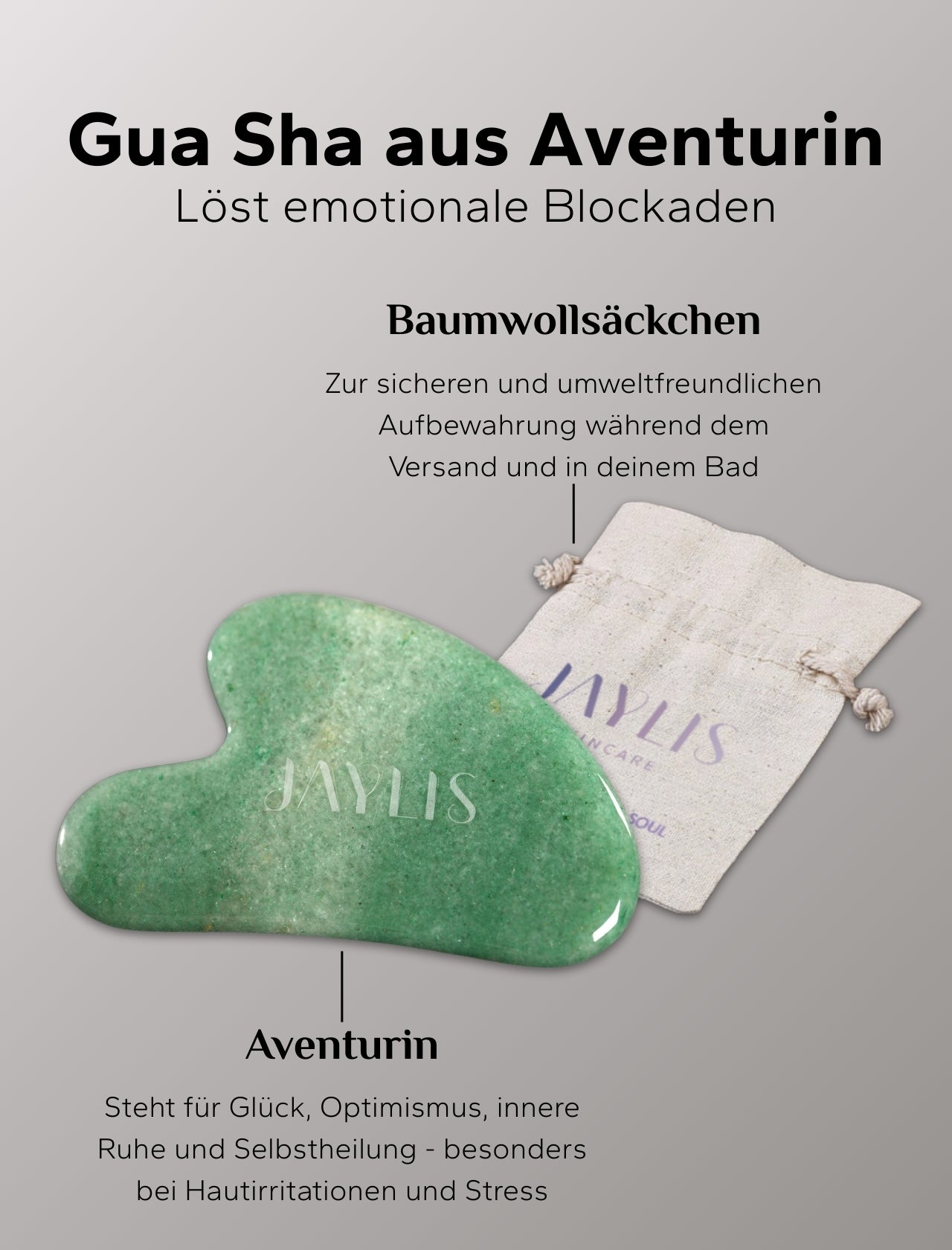Gua Sha Stein aus Aventurin